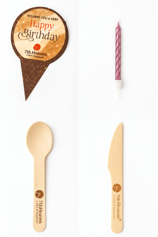 Happy Birthday Cake Topper with Candle