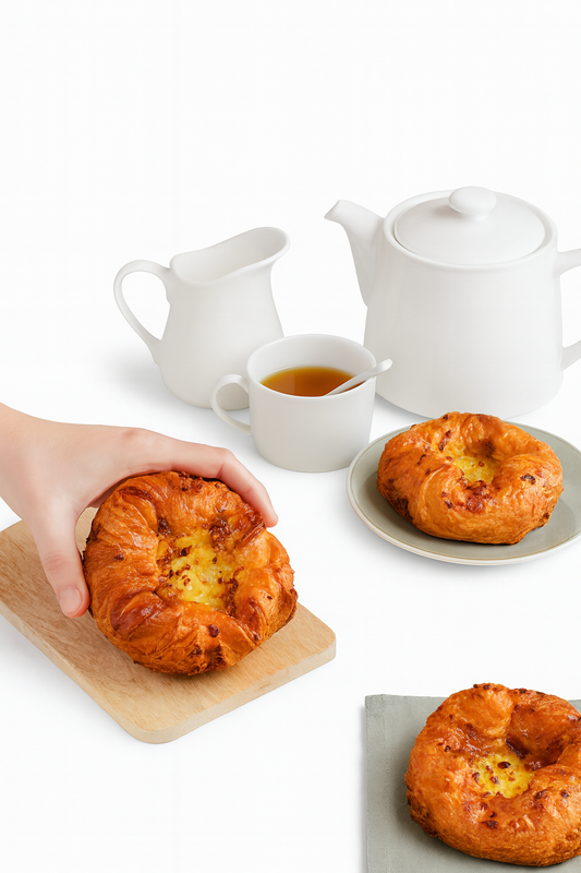 Vegan Vanilla & Hazelnut Crown Danish