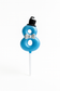 Number Birthday Candle – Blue with Hat & Bow