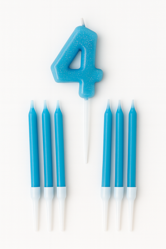 Number Birthday Candle Set – Blue