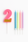 Number Birthday Candle Set with Spiral Candles