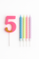 Number Birthday Candle Set with Spiral Candles