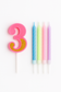 Number Birthday Candle Set with Spiral Candles