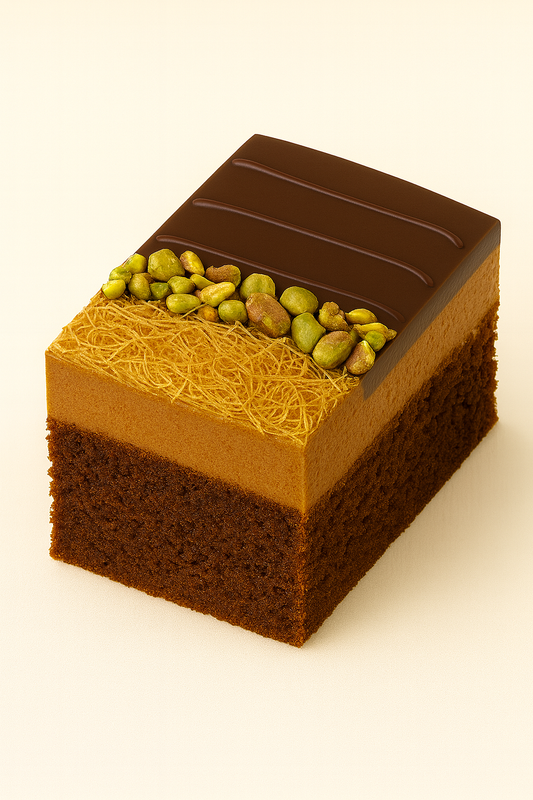 Dubai Kunafa Slice Cake