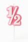 1/2 Half Birthday Candle