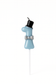 Number Birthday Candle – Blue with Hat & Bow