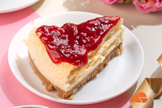 Strawberry Baked Cheesecake Slice