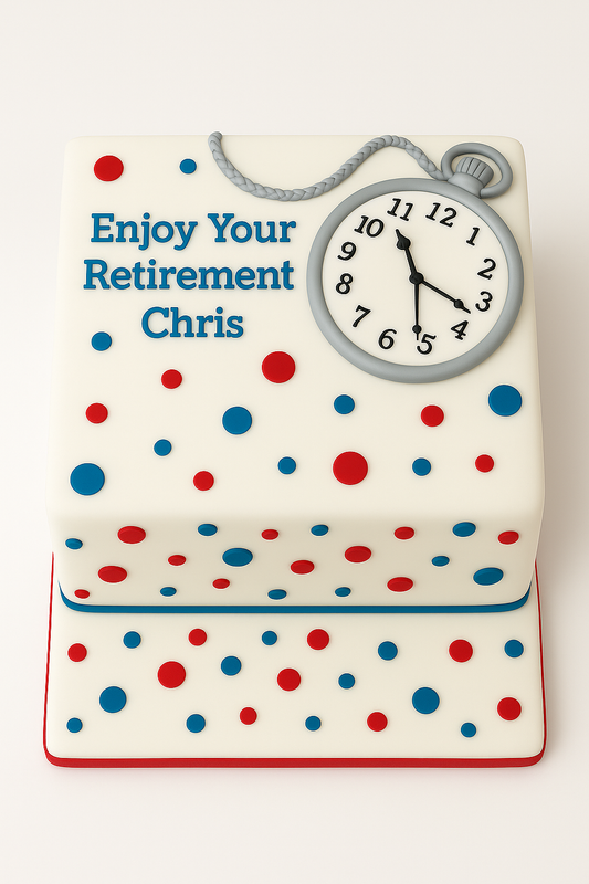 Pocket Watch Retirement Cake