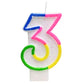 Number Candles - Rainbow Colour