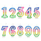 Number Candles - Rainbow Colour