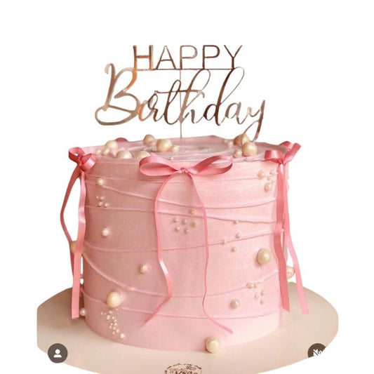 Pink Pearl Bows Cake
