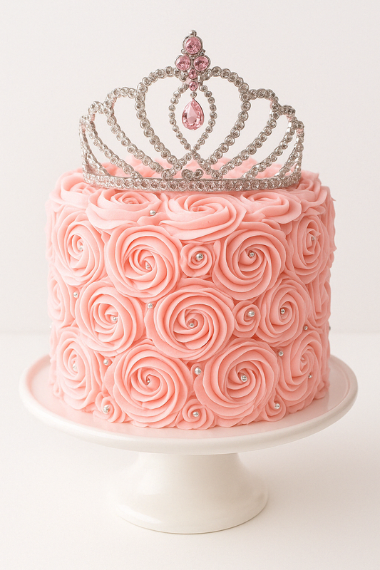 Rosette Princess Tiara Cake