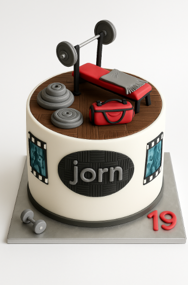 Personal Gym Bench Cake