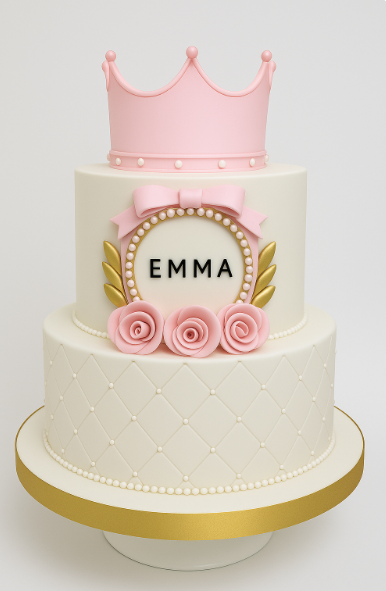 Royal Crown & Roses Cake