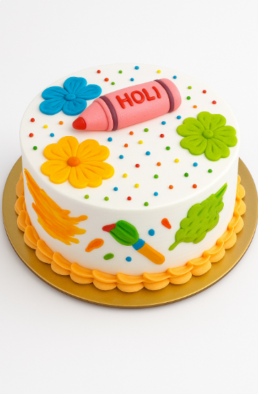 Holi Doodle Fun Cake
