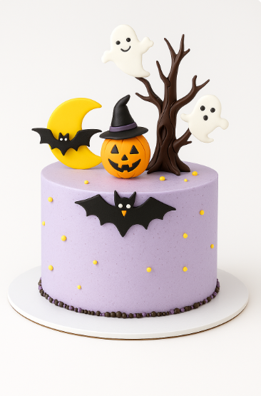 Haunted Moonlight Halloween Cake