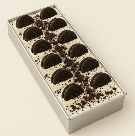 Cookie and Cream Slice Cake