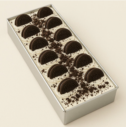 Cookie and Cream Slice Cake