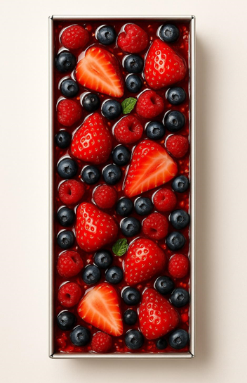 Strawberries Cream Slice Cake