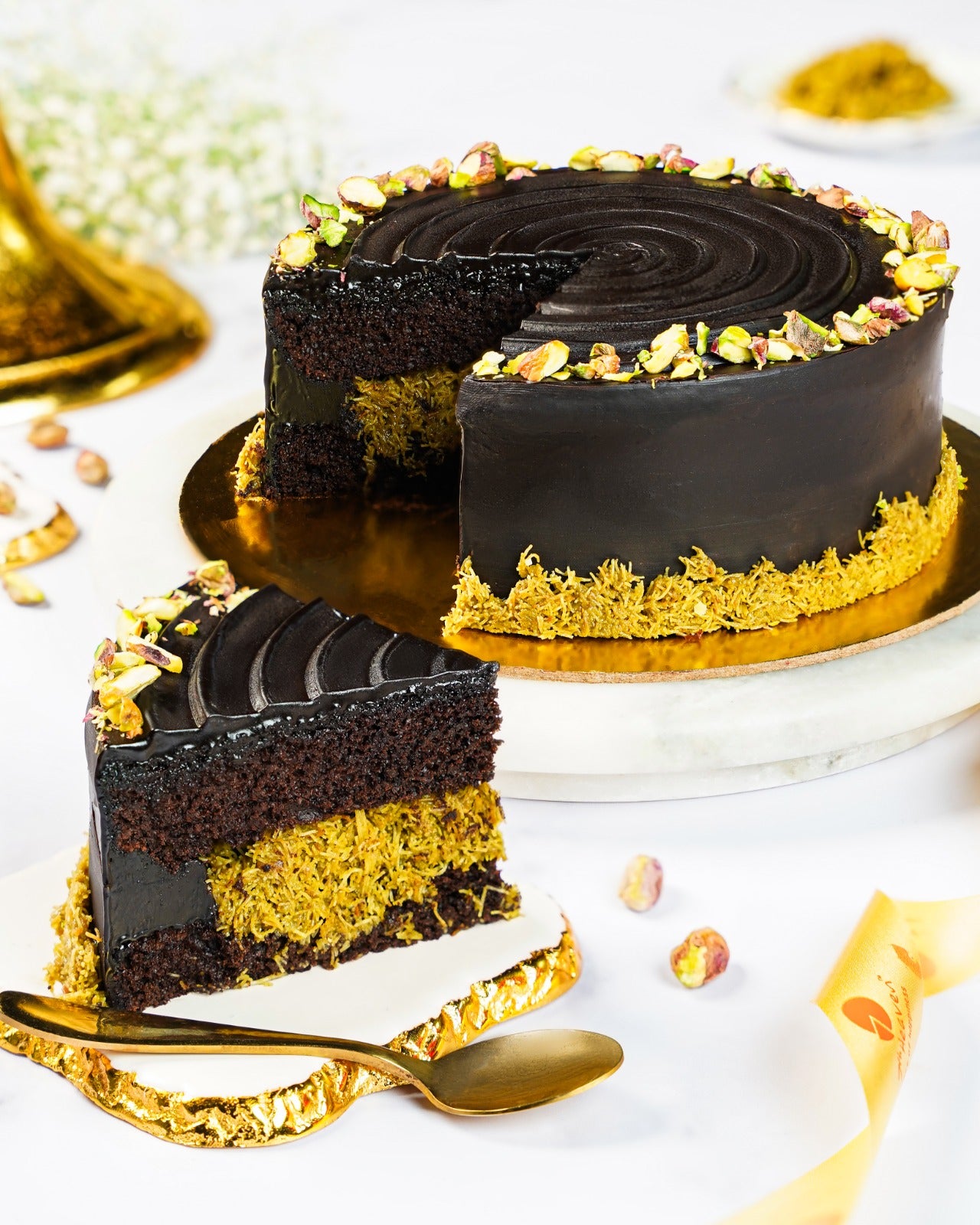 Kunafa Dubai Chocolate Cake