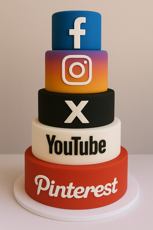 Social Media Stacks Cake