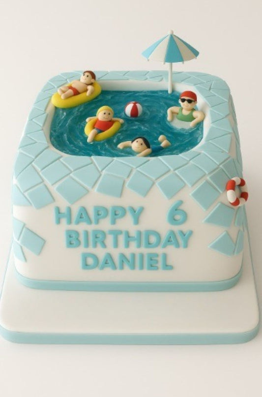 Splash Zone Birthday Cake