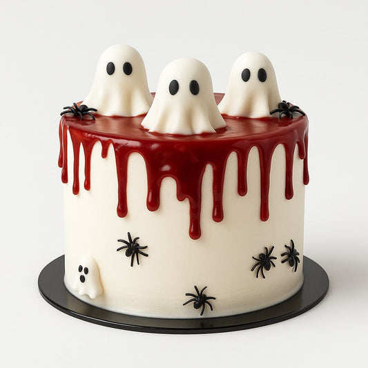 Ghostly Blood Drip Cake