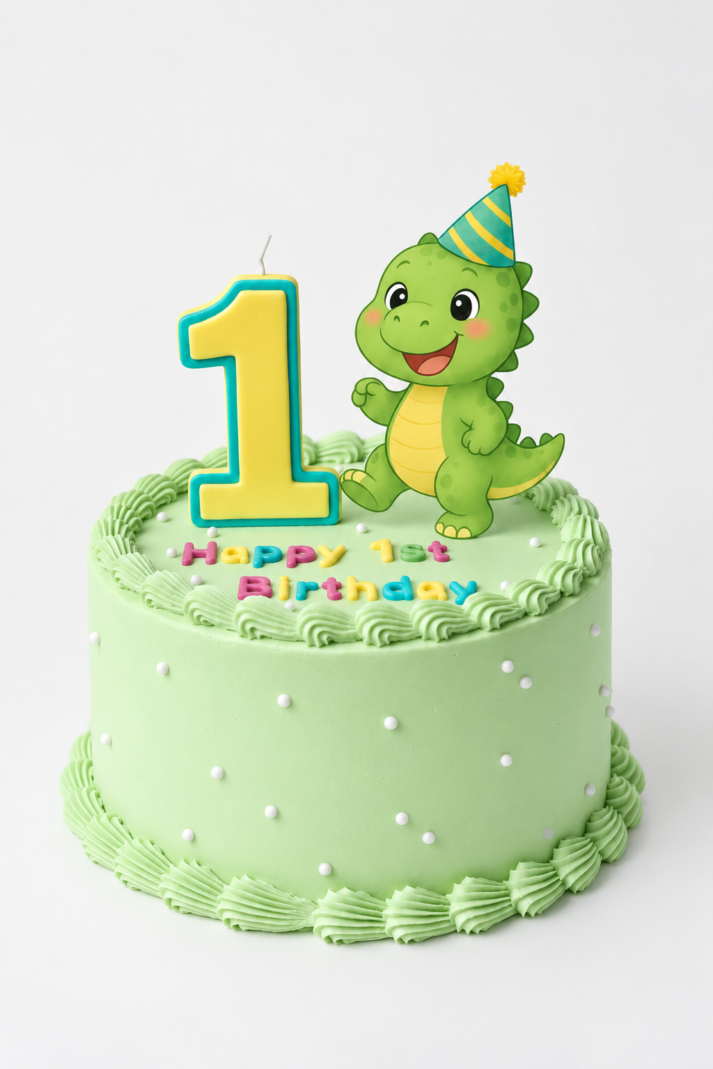 Baby Dino First Birthday Cake