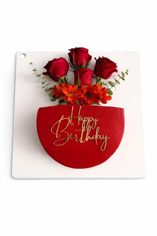 Rose Flower Pot Cake