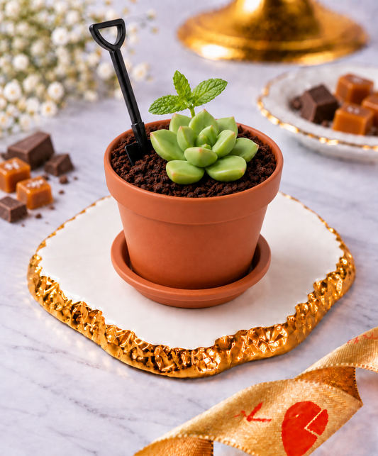 Salted Caramel Chocolate Edible Garden Pot