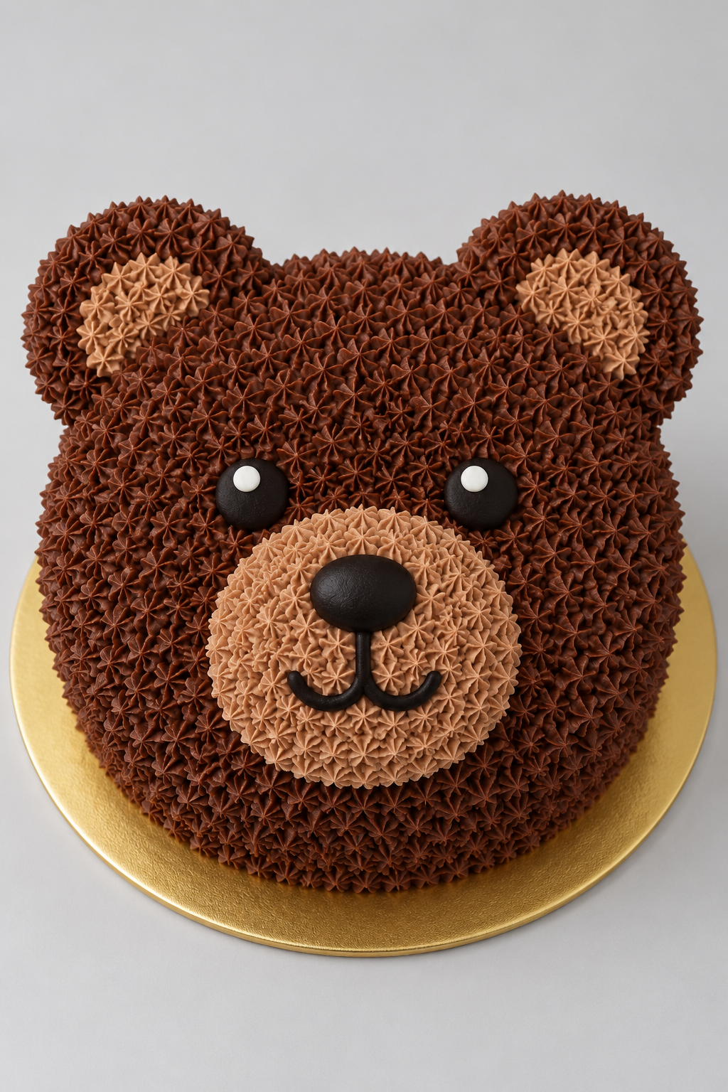 Teddy Bear Face Cream Cake